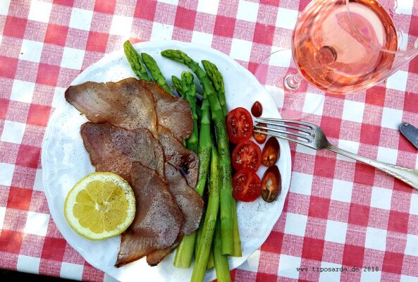 Carpaccio vom Thunfisch mit grünem Spargel - Kochrezept Carpaccio vom Thunfisch mit grünem Spargel
