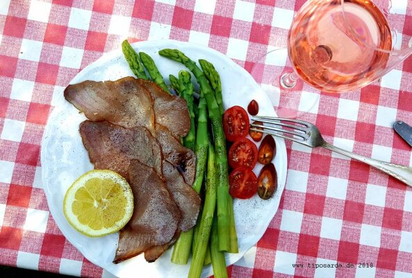 Carpaccio vom Thunfisch mit grünem Spargel - Kochrezept Carpaccio vom Thunfisch mit grünem Spargel