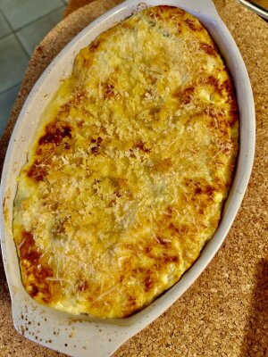 Überbackender Staudensellerie - Sedano al forno - Kochrezept mit Pecorino und Staudensellerie