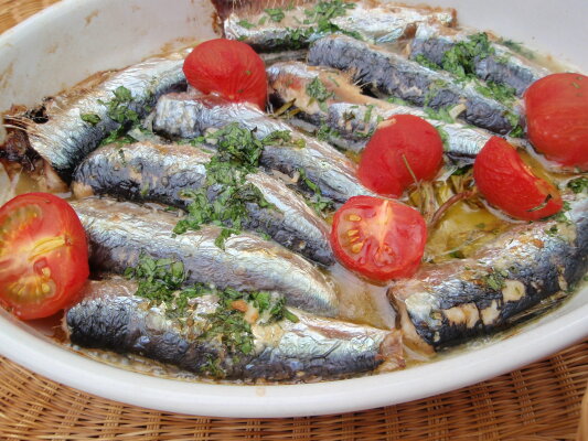 Sardinen im Ofen - Sardine al forno - Sardinen im Ofen - Sardine al forno - Rezepte mit Fisch