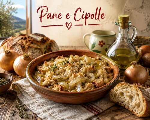 Pane e Cipolle Rezept | Italienische Brotsuppe mit Zwiebeln - Pane e Cipolle Rezept | Italienische Brotsuppe mit Zwiebeln