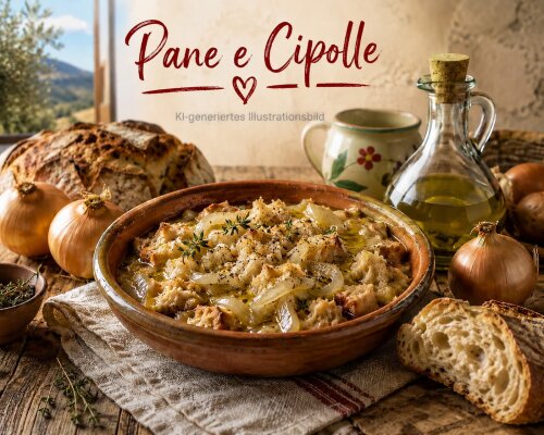 Pane e Cipolle Rezept | Italienische Brotsuppe mit Zwiebeln - Pane e Cipolle Rezept | Italienische Brotsuppe mit Zwiebeln