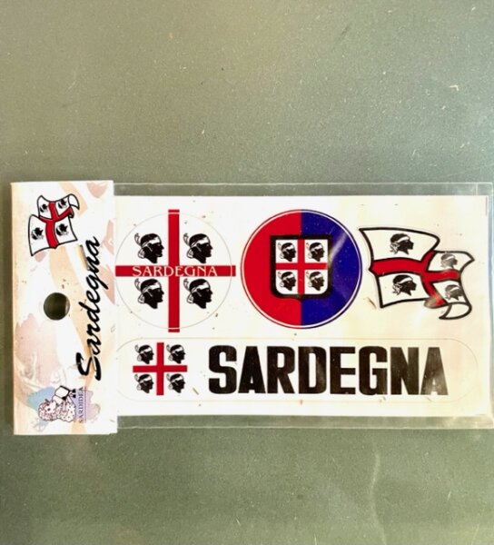 Sardinien Aufkleber 4 x 1