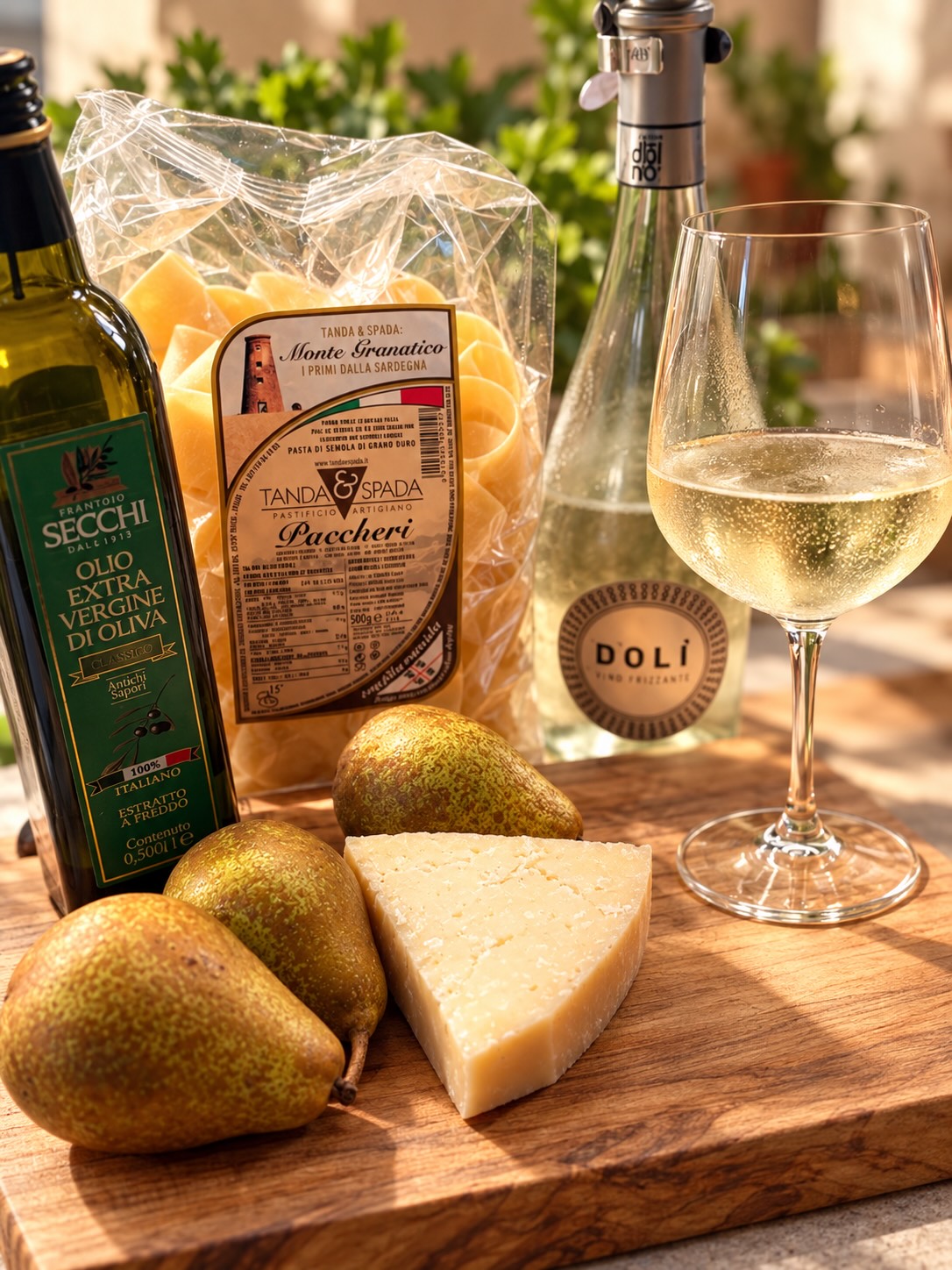 Zutaten für Paccheri mit Birne und Pecorino